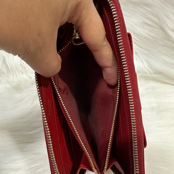 Authentic Prada Continental Wallet Red - Picture 7 of 11